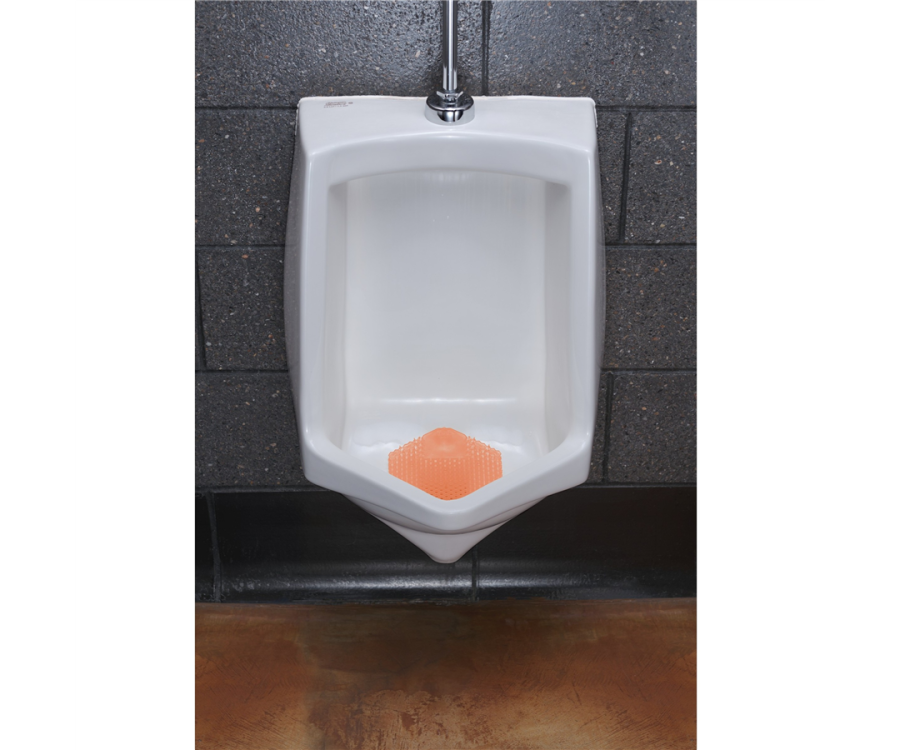Fresh 3D Wave Orange 30-Day Urinal Screen (6 in. x 9 in., 10 Screens/Box, 60 Screens/Case)
